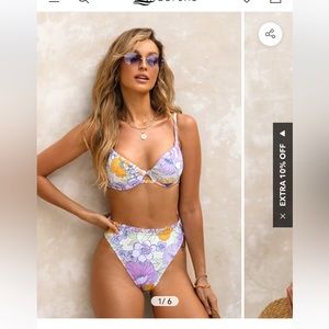 Underwire Top & High Waist Cheeky Bikini Set Medium